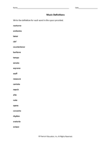 Music Definitions