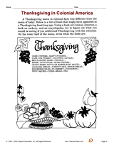 Thanksgiving in Colonial America