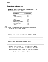 Rounding to Hundreds (Gr. 3)