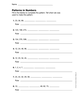 Patterns in Numbers: Addition and Subtraction (Gr. 4)